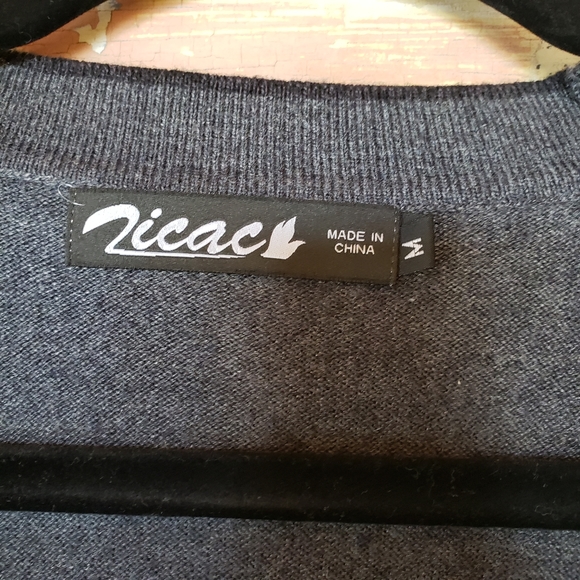 Zicac charcoal grey sweater vest large - Picture 2 of 3